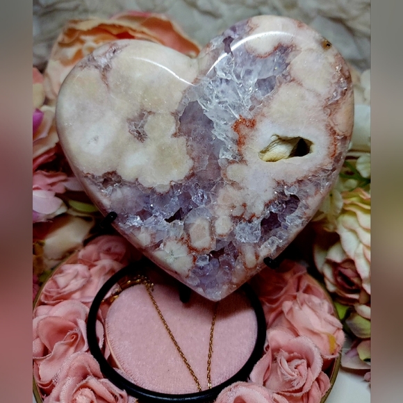 High Quality Pink Amethyst Heart